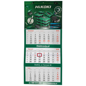 HIKOKI Kalendarz trójdzielny 2026