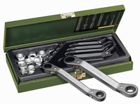 PROXXON Zestaw kluczy oczkowych z grzechotką 6 sztuk 6-19mm CRV 23231